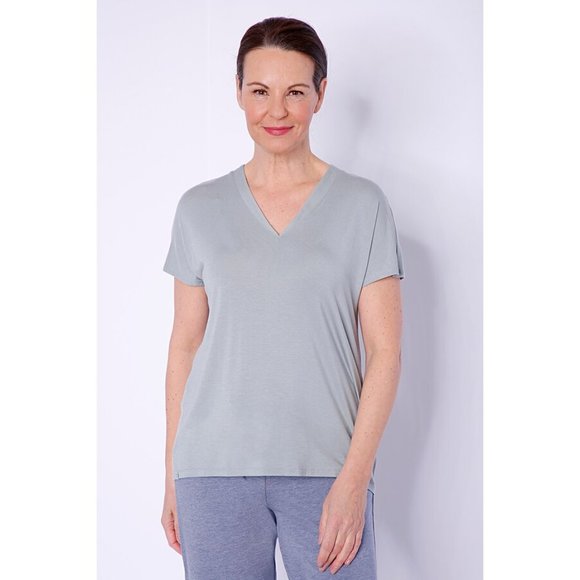 Barefoot dreams Malibu t-shirt light green size small - Picture 1 of 7